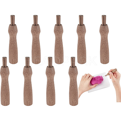 Wool Felt Poke Wood Handle FIND-WH0148-771-1