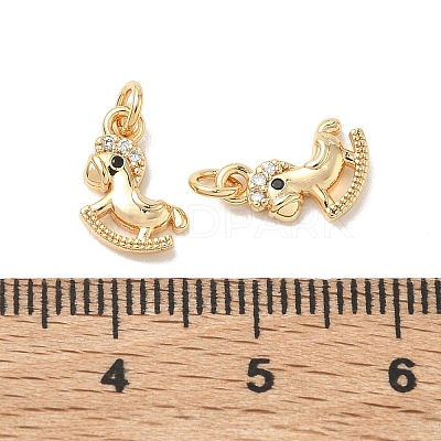 SHEGRACE Brass Micro Pave Cubic Zirconia Pendants XGRQ3D808-457G-1