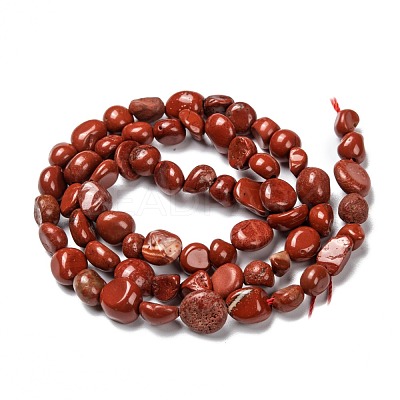 Natural Red Jasper Nuggets Beads Strand G-G018-21-1