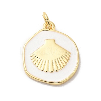 Rack Plating Brass Enamel Pendants KK-R144-01G-03-1
