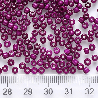 12/0 Baking Paint Glass Round Seed Beads SEED-S036-01A-10-1