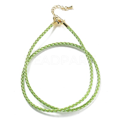 Polyester Cord Braided Necklace Makings MAK-L043-03G-27-1