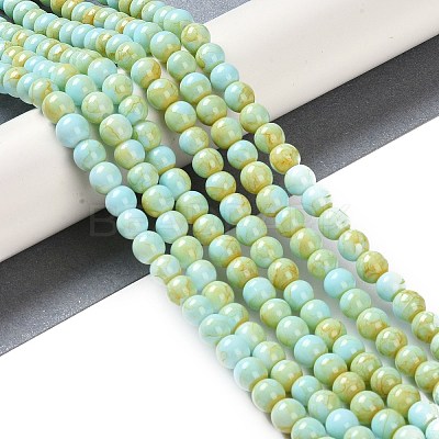 Baking Paint Glass Bead Strands GLAA-H031-01A-08-1