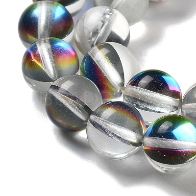 Synthetic Moonstone Beads Strands G-P528-J03-08-1
