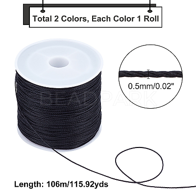 Round Waxed Polyester Cords YC-PH0002-32-1