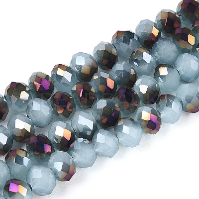 Electroplate Glass Beads Strands LS-EGLA-A034-J6mm-F04-1