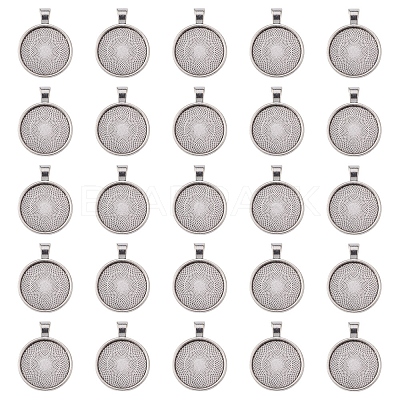 Alloy Pendant Cabochon Settings PALLOY-YW0001-69AS-1
