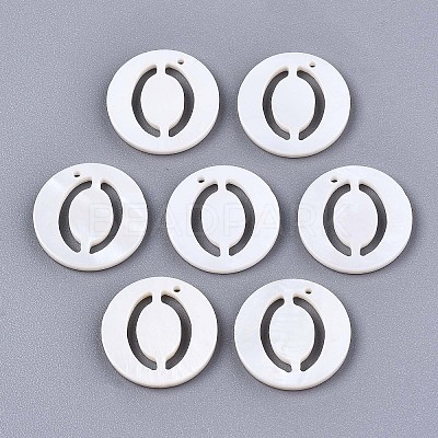 Natural Freshwater Shell Charms SHEL-S276-119O-1