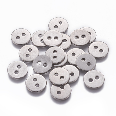 Tarnish Resistant 201 Stainless Steel Buttons STAS-L234-005P-1