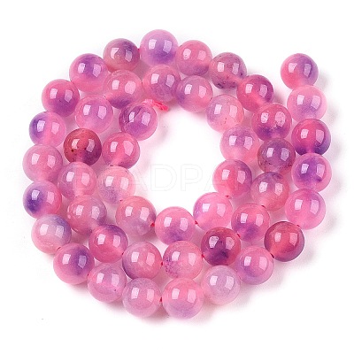 Dyed Natural White Jade Beads Strands G-T138-8mm-210-29-1
