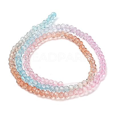 Transparent Painted Glass Beads Strands DGLA-A034-T1mm-A19-1
