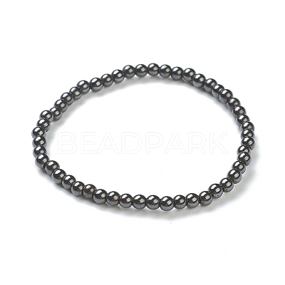 Synthetic Non-magnetic Hematite Beaded Stretch Bracelets BJEW-A117-A-22-1