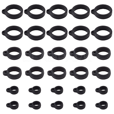 30Pcs 3 Style Silicone Pendant SIL-GF0001-19-1