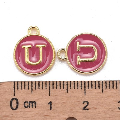 Golden Plated Alloy Enamel Charms X-ENAM-S118-08U-1