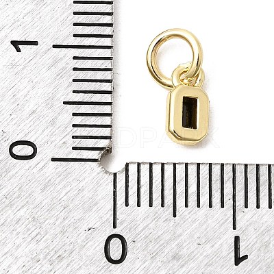 Brass Cubic Zirconia Charms KK-G554-02D-05-1