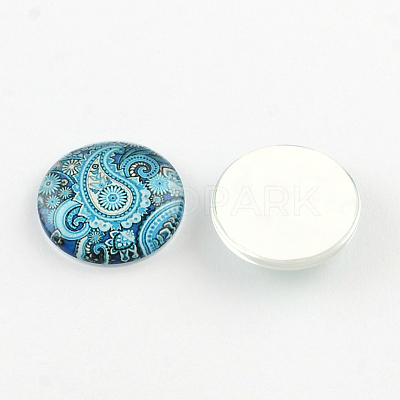 Half Round/Dome Pattern Glass Flatback Cabochons for DIY Projects X-GGLA-Q037-12mm-35-1
