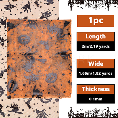 Halloween Polyester Mesh Fabric AJEW-WH0314-852A-1