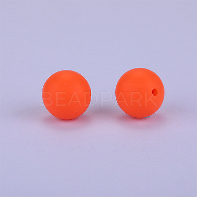 Round Silicone Focal Beads SI-JX0046A-37-1