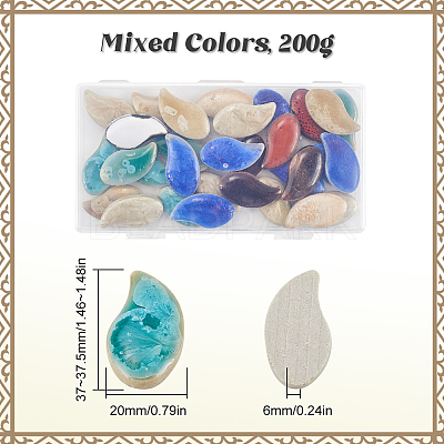 200G Handmade Porcelain Cabochons PORC-SP0001-03D-1
