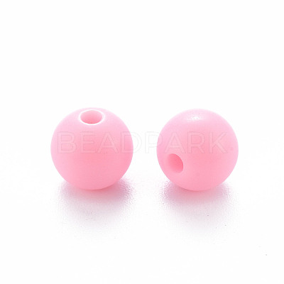 Opaque Acrylic Beads X-MACR-S370-C8mm-A01-1
