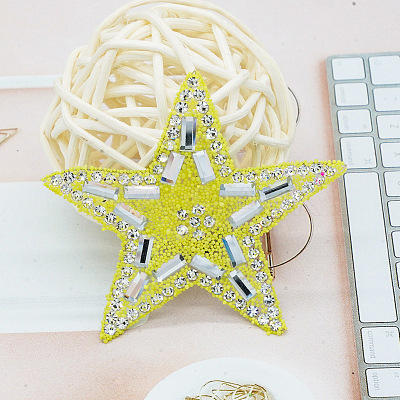 Star Glitter Hotfix Rhinestone DIY-WH0260-63G-1