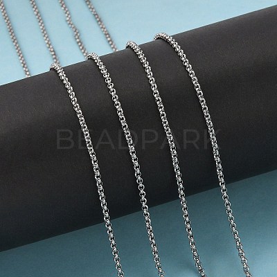 Tarnish Resistant 304 Stainless Steel Rolo Chains CHS-K001-99D-1