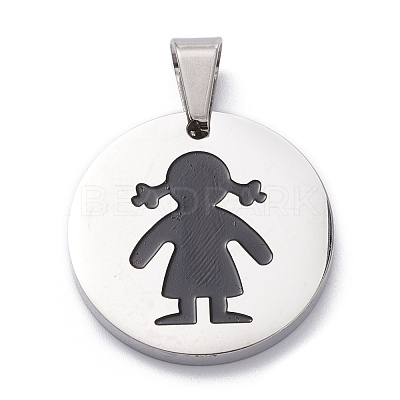 304 Stainless Steel Pendants STAS-Z027-01A-P-1