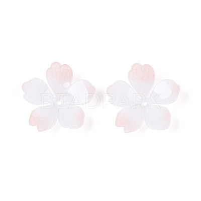 Flower Acrylic Bead Caps SACR-T017-51B-1