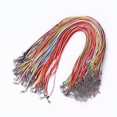 Waxed Cord Necklace Making X-NCOR-T001-M-1