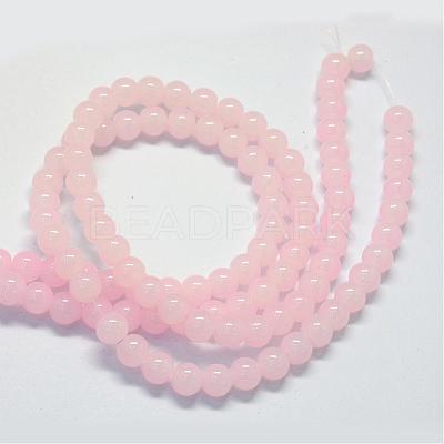 Baking Paint Imitation Jade Glass Round Bead Strands DGLA-Q021-12mm-02-1