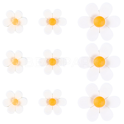 100Pcs 3 Styles Opaque Resin Cabochons RESI-PA0001-15-1