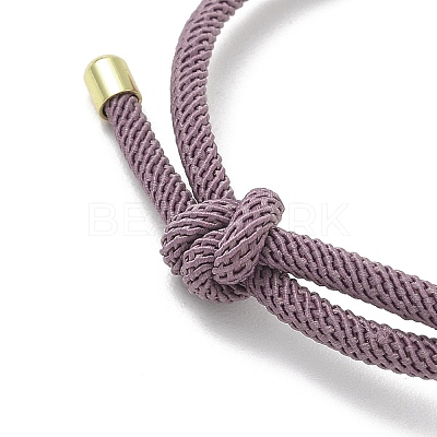 Adjustable Nylon Round Milan Cord Slider Bracelet Making FB-H001-01G-04-1