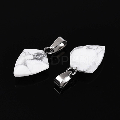 Natural Howlite Pendants G-N349-18P-07-1