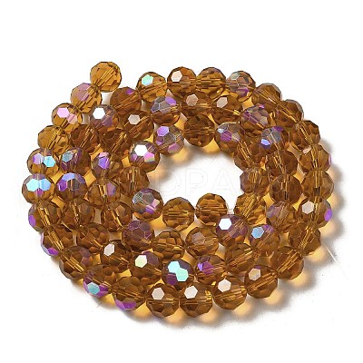 Electroplate Transparent Glass Beads Strands EGLA-A035-T10mm-L04-1
