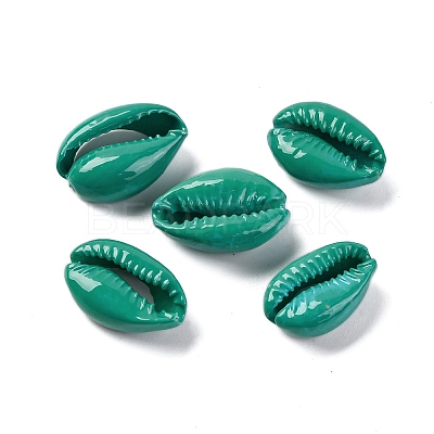 Baking Paint Cowrie Shell Beads SSHEL-M023-01L-1
