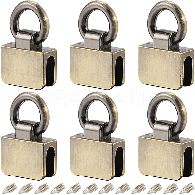 6Pcs Zinc Alloy Bag Buckles FIND-GF0006-89A-1