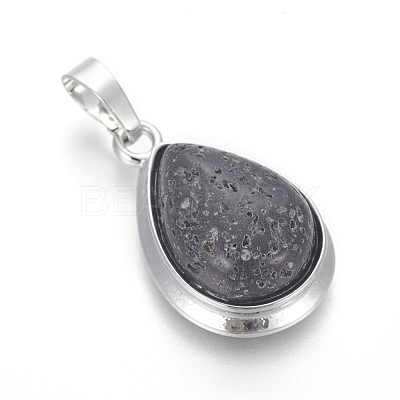 Natural Lava Rock Pendants G-L512-C12-1