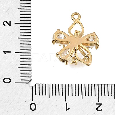 Brass Micro Pave Clear Cubic Pendants CU-CBA1682-06E-G-1