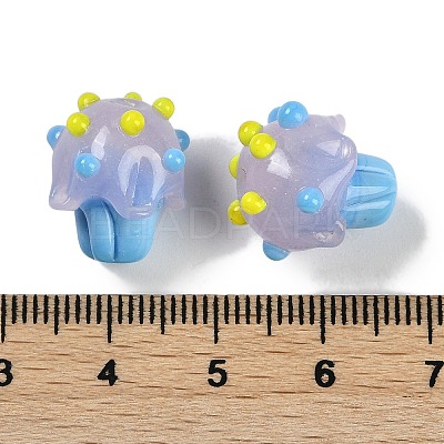 Handmade Lampwork Bumpy Beads LAMP-I027-04A-1