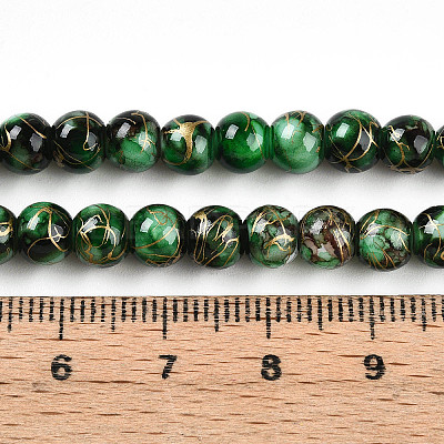 Baking Paint Glass Beads X1-DGLA-N003-6mm-B09-1