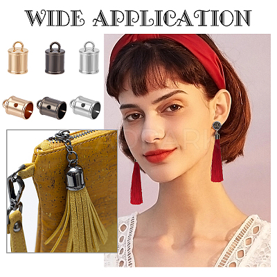 30 sets 3 Colors Zinc Alloy Cord Ends FIND-WR0007-04-1