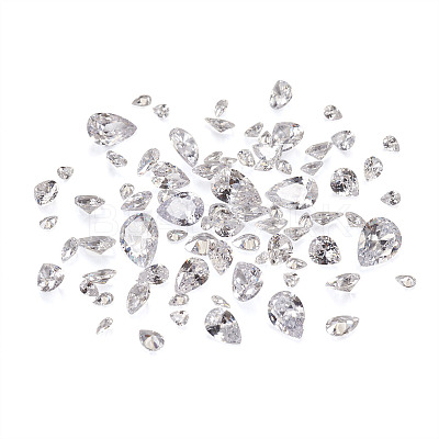 315Pcs 8 Style Teardrop-Shaped Cubic Zirconia Cabochons ZIRC-YS0001-02-1
