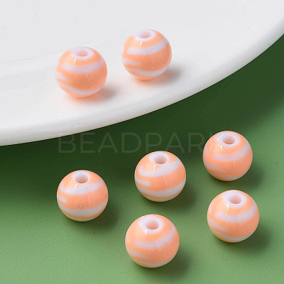 Opaque Striped Acrylic Beads LS-MACR-S373-27A-08-1
