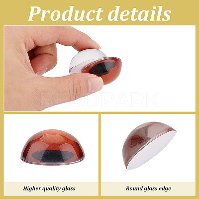 20Pcs 5 Colors Glass Craft Eyes Cabochons DOLL-PH0001-51-1