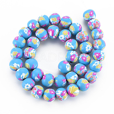Handmade Polymer Clay Beads Strands CLAY-N008-055-08-1