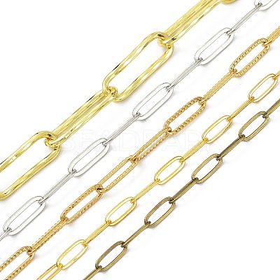 Brass & Stainless Steel Paperclip Chains CHS-XCP0001-05-1
