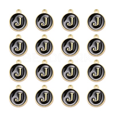 Golden Plated Alloy Charms LS-ENAM-S118-02J-1