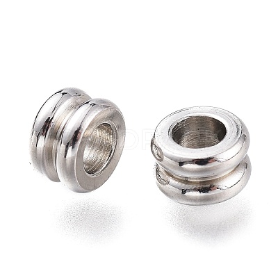 202 Stainless Steel European Bead Cores STAS-M282-02P-1