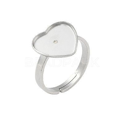 Non-Tarnish 304 Stainless Steel Adjustable Ring Components STAS-Z064-05P-01-1