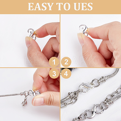 8Pcs 4 Styles Brass Double Opening Lobster Claw Clasps FIND-PH0021-16-1